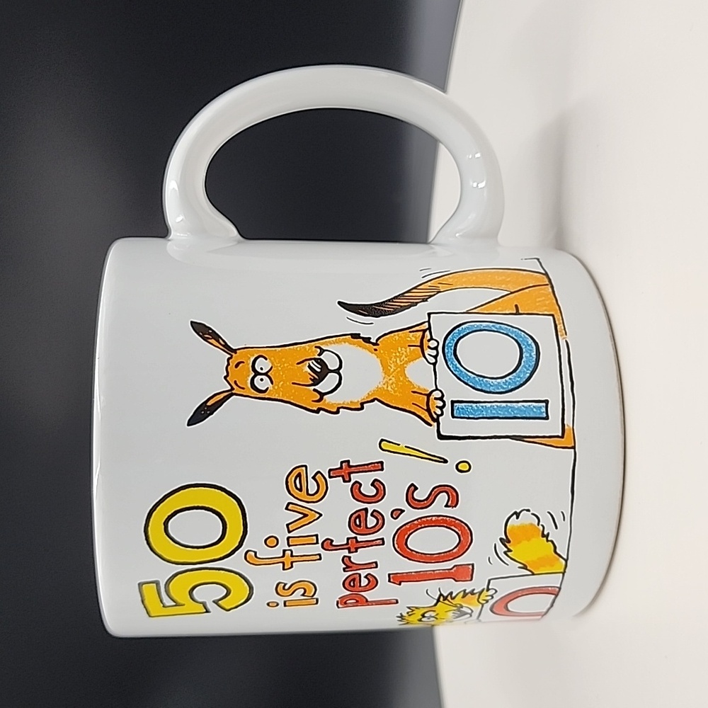 50 is five perfect 10's! Shoebox Greetings Hallmark Coffee Tea Mug